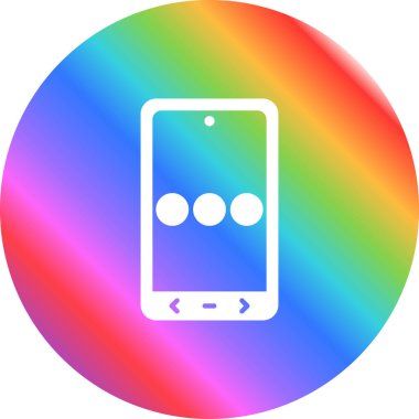 Cep telefonu simgesinin vektör illüstrasyonu