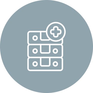 Veritabanı modern simgesinin vektör çizimi                   