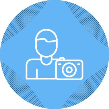 Fotoğrafçı. Web simgesi basit illüstrasyon