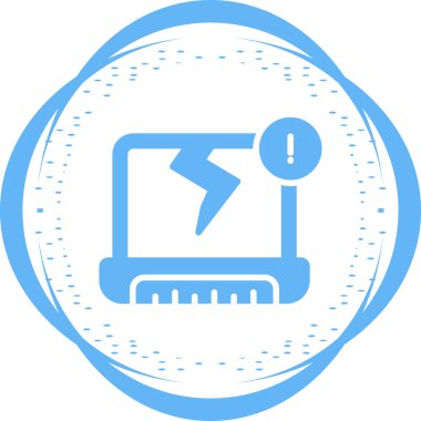 Dizüstü bilgisayar simgesi vektör çizimi