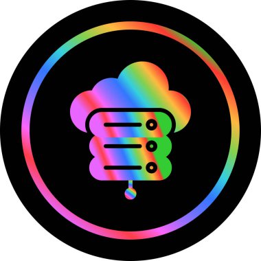 bulut web simgesi vektör illüstrasyonu