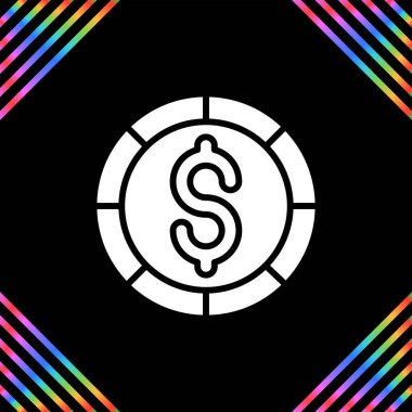 Dolar. Web simgesi basit illüstrasyon 