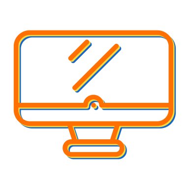 bilgisayar masaüstü simgesi vektör çizimi