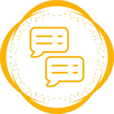 Sohbet web simgesi vektör illüstrasyonu     