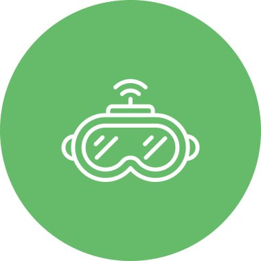 Dalgıç gözlüğü simgesinin basit bir gösterimi 