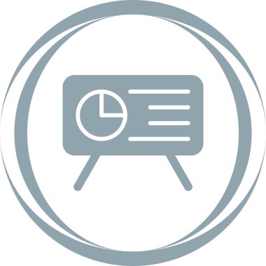 Reklam pazarlama ikonu, vektör illüstrasyonu. Sunum    