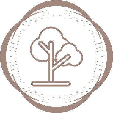 Ağaç. Web simgesi basit illüstrasyon