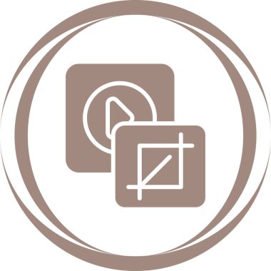 Kırpma web simgesi, vektör illüstrasyonu