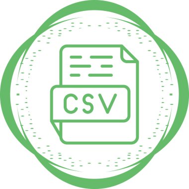 csv dosya biçimi simgesi, web illüstrasyonu