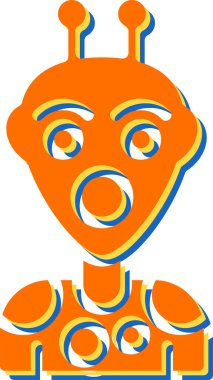 Uzaylı ağ simgesi, vektör illüstrasyonu 