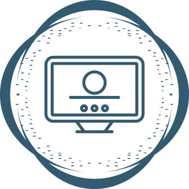 bilgisayar masaüstü simgesi vektör çizimi