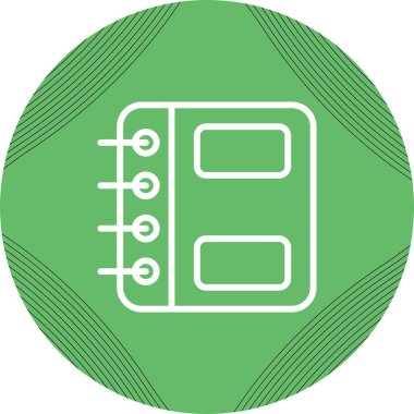 Spiral Notepad web simgesi vektör çizimi