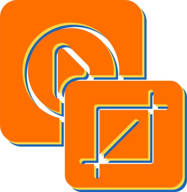 Kırpma web simgesi, vektör illüstrasyonu