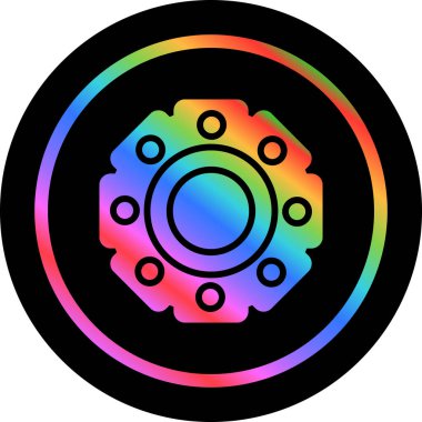 Locknut Web simgesi vektör illüstrasyonu