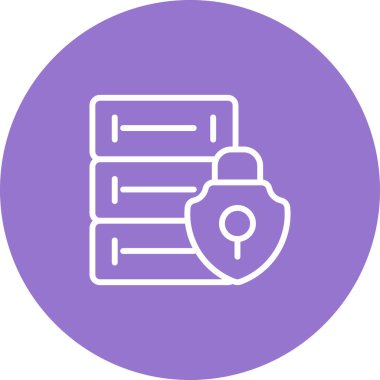 Sunucu modern simgesinin vektör illüstrasyonu            