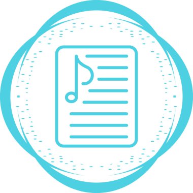 Müzik Çalma Listesi Web simgesi vektör çizimi
