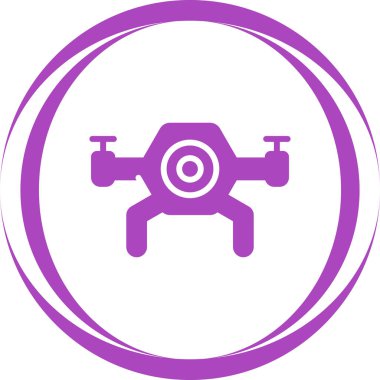 Drone vektör simgesi. düz resimleme. 