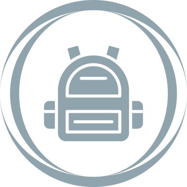 Sırt çantası. Web simgesi basit illüstrasyon