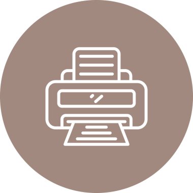 Yazıcı simgesi vektör illüstrasyonu 