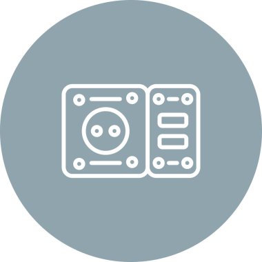 Soket. Web simgesi basit illüstrasyon