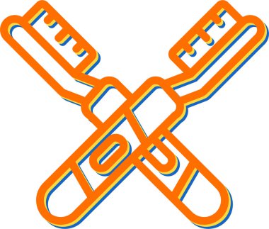 Diş fırçası simge vektör çizim