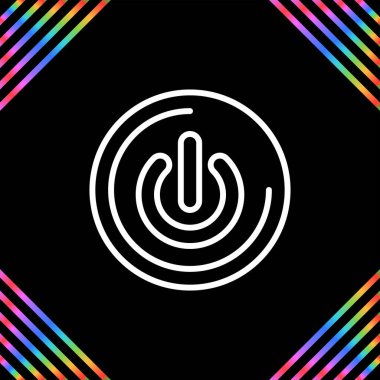 Güç düğmesi. Web simgesi basit tasarım