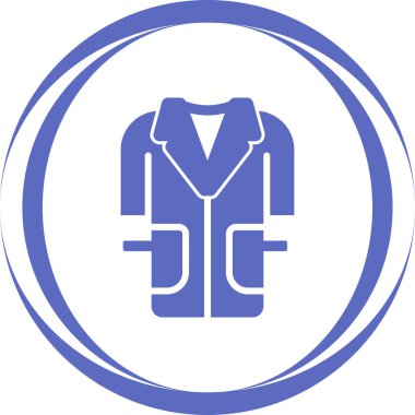 Laboratuvar önlüğü. Web simgesi basit tasarım