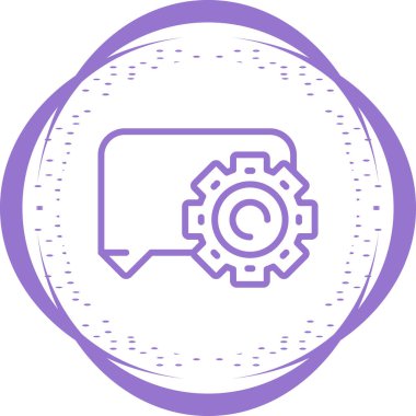 Sohbet web simgesi vektör illüstrasyonu     