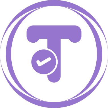 Bir harf simgesinin vektör illüstrasyonu 