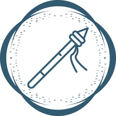 Mızrak simgesi vektör illüstrasyonu 