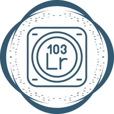 Kimyasal elementin ağ basit illüstrasyonu