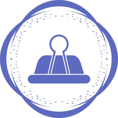 Ataşın temel doğrusal çizimi, ofis kırtasiyesi 