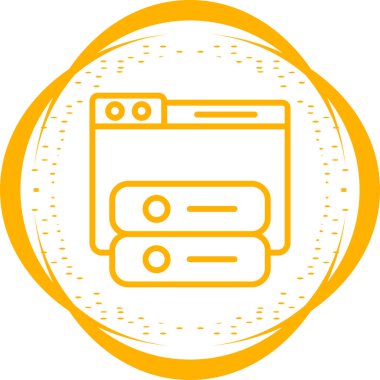 Pencere sunuculuğu. Web simgesi vektör illüstrasyonu