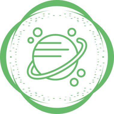 Planet web simgesinin vektör illüstrasyonu         