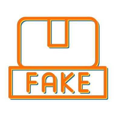 Sahte Ürünlerin Basit Çizgi Sanatı