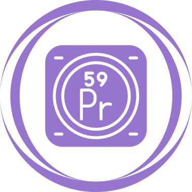 Kimyasal elementin ağ basit illüstrasyonu