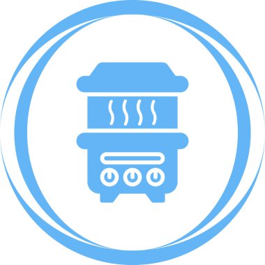 Steamer simgesinin basit vektör illüstrasyonu