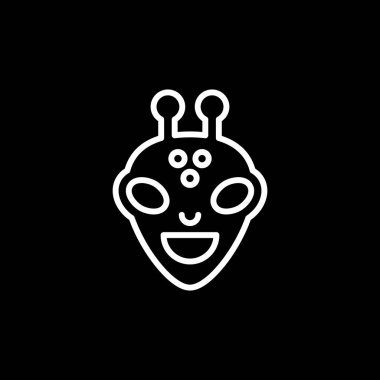 Uzaylı ağ simgesi, vektör illüstrasyonu 