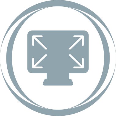 bilgisayar ekranı simgesi, vektör illüstrasyonu basit tasarım