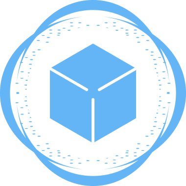 küp web simgesi vektör illüstrasyonu