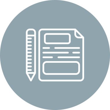 belge web simgesi vektör illüstrasyonu