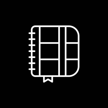 Not defteri simgesinin vektör illüstrasyonu