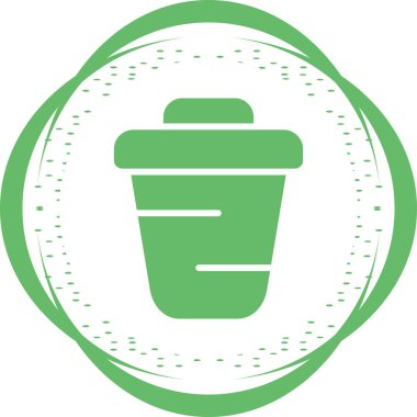 Geri dönüşüm kutusu simgesinin vektör çizimi  