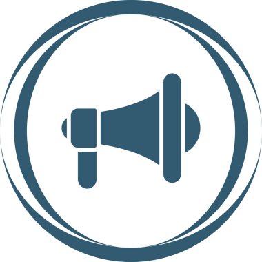 Megafon ikonu vektör illüstrasyonu