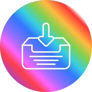 Ok işaretli gelen posta kutusu. dosya konsepti indiriliyor 