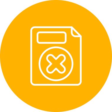 Silme Düğmesi simgesinin soyut renk vektör çizimi