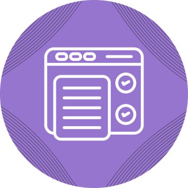 Web simgesi vektör illüstrasyonunu test ediyor     