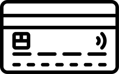 Kredi kartı web simgesi. Basit resimleme        