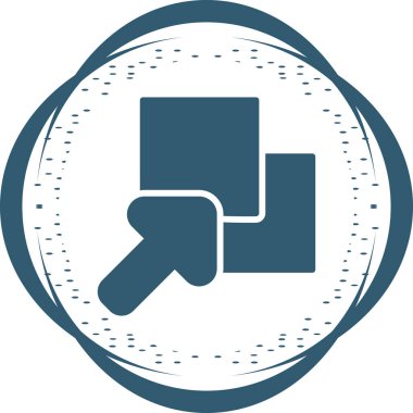 Üst üste bindirme simgesinin temel doğrusal çizimi