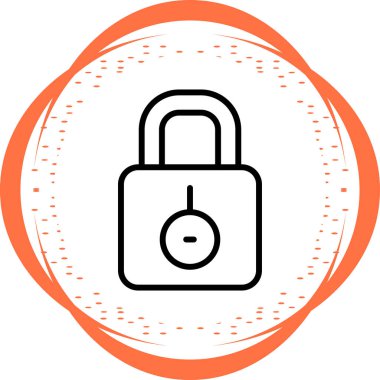 asma kilit simgesi ve güvenlik işareti beyaz arkaplanda izole edildi. 